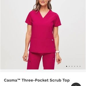 Ultra Rose 3 pocket scrub top